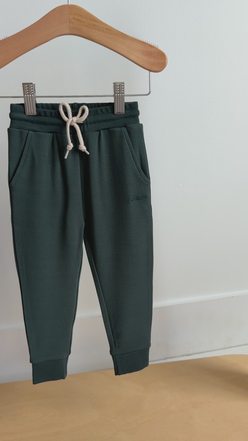 Dark Forest Green Bamboo French Terry Joggers