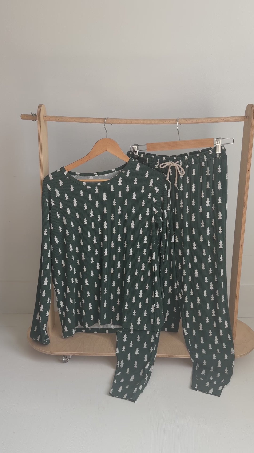 Christmas Trees Small Ribbed Women's Pants
