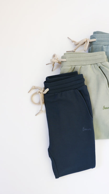 Navy Bamboo French Terry Joggers