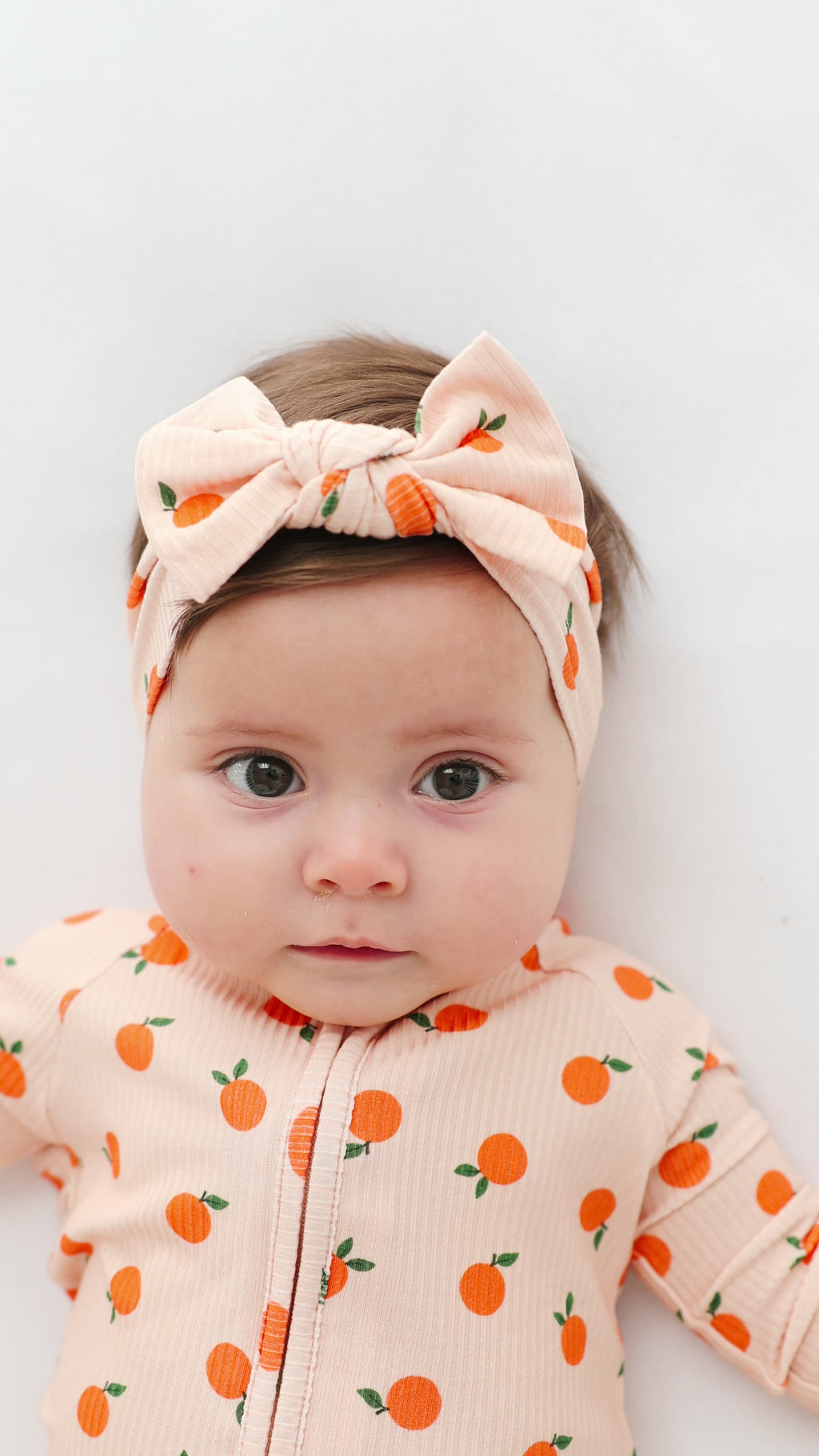 Oranges Small Ribbed Bow