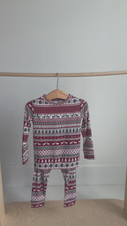 Christmas Sweater Stripe Small Ribbed Two-Piece Set