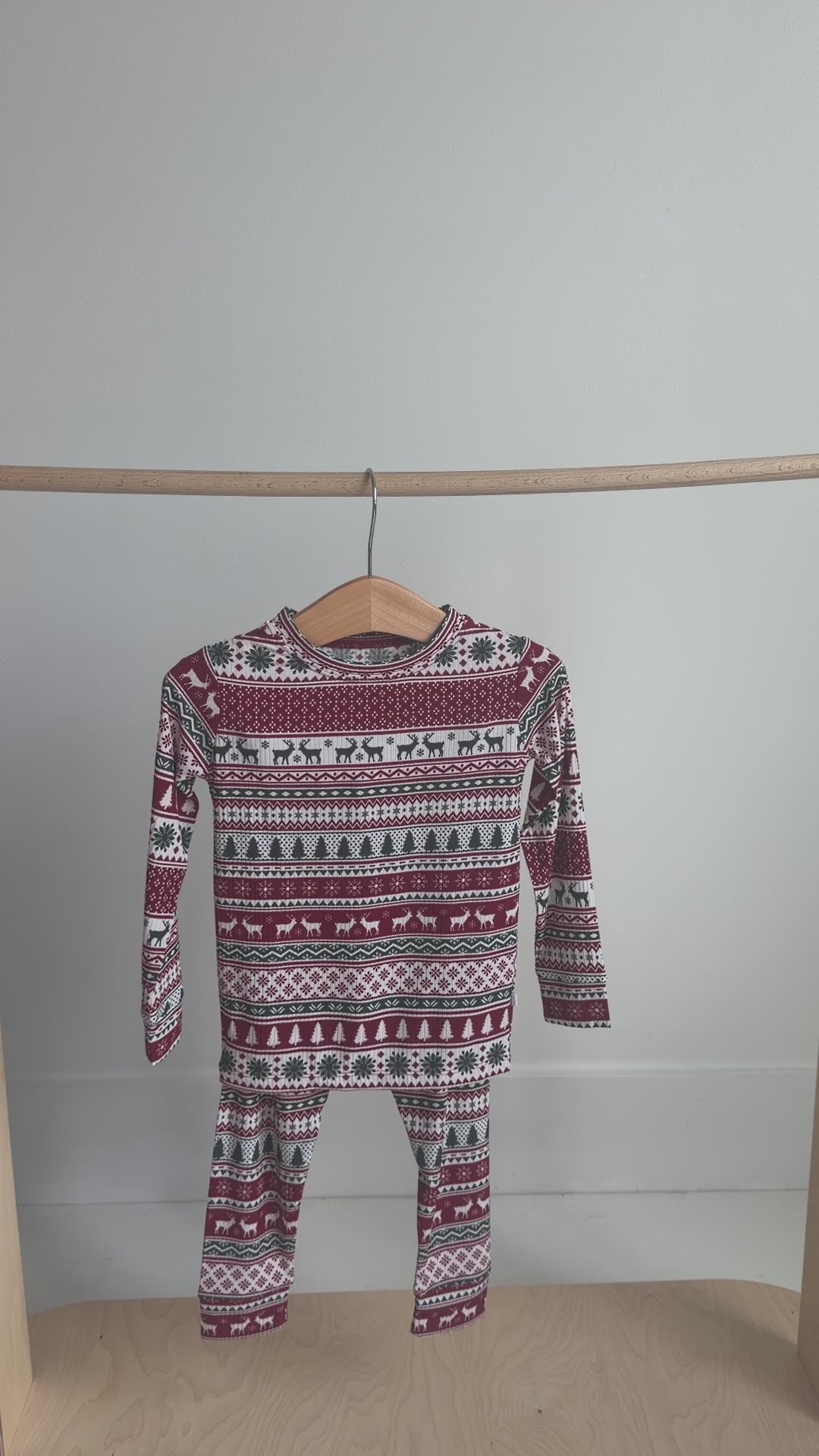 Christmas Sweater Stripe Small Ribbed Two-Piece Set