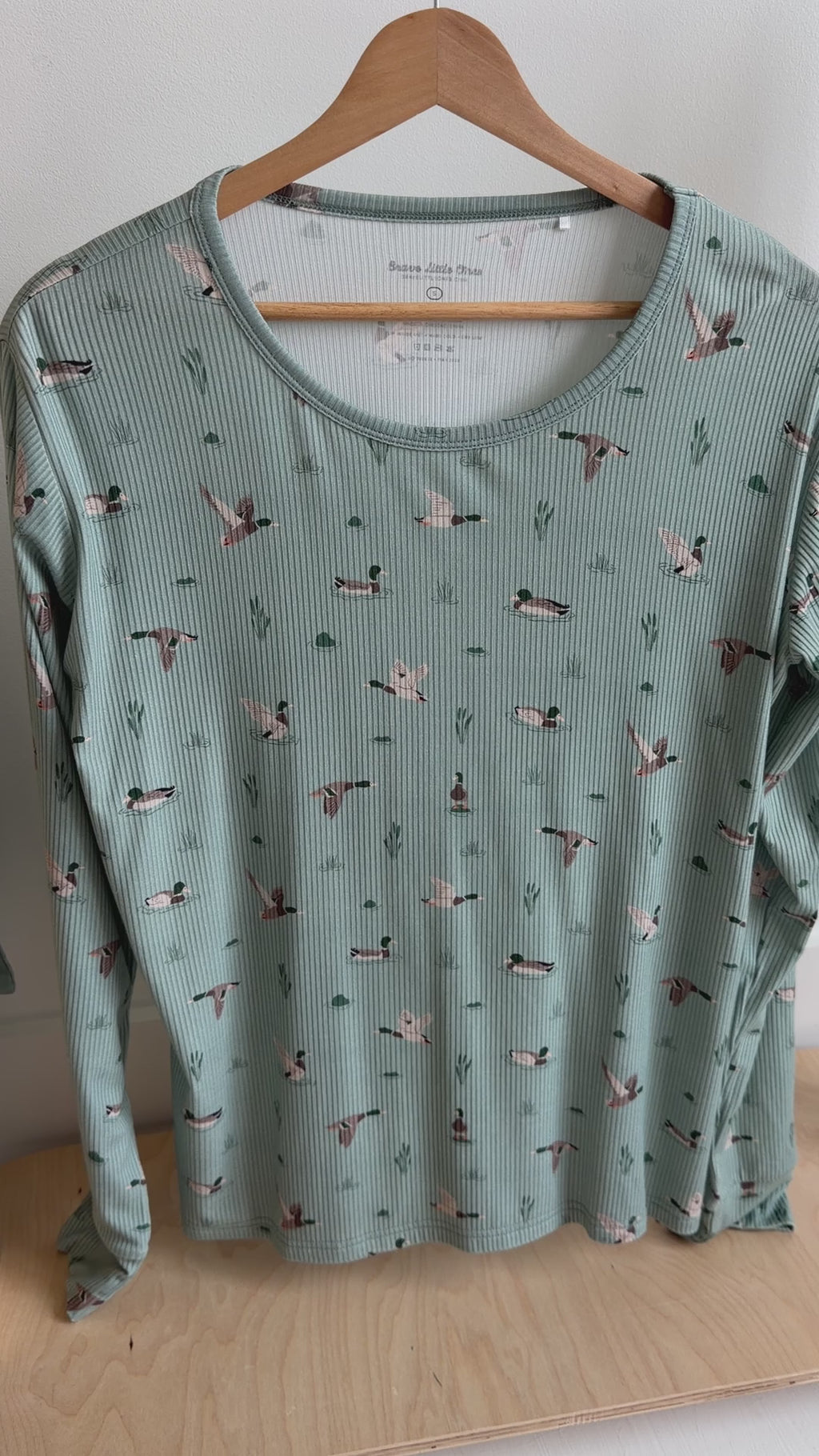 Mallards Small Ribbed Women's Long Sleeve Top