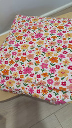 Summer Blooms Small Ribbed Toddler Blanket