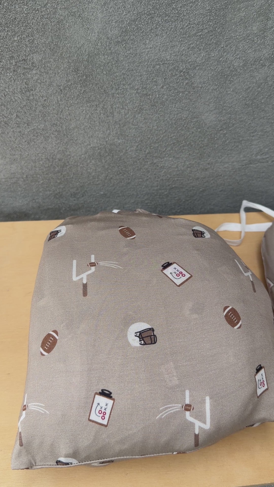 Football Twin Sheet With Pillow Case