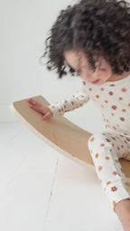 Pink Daisies Small Ribbed Zip Romper