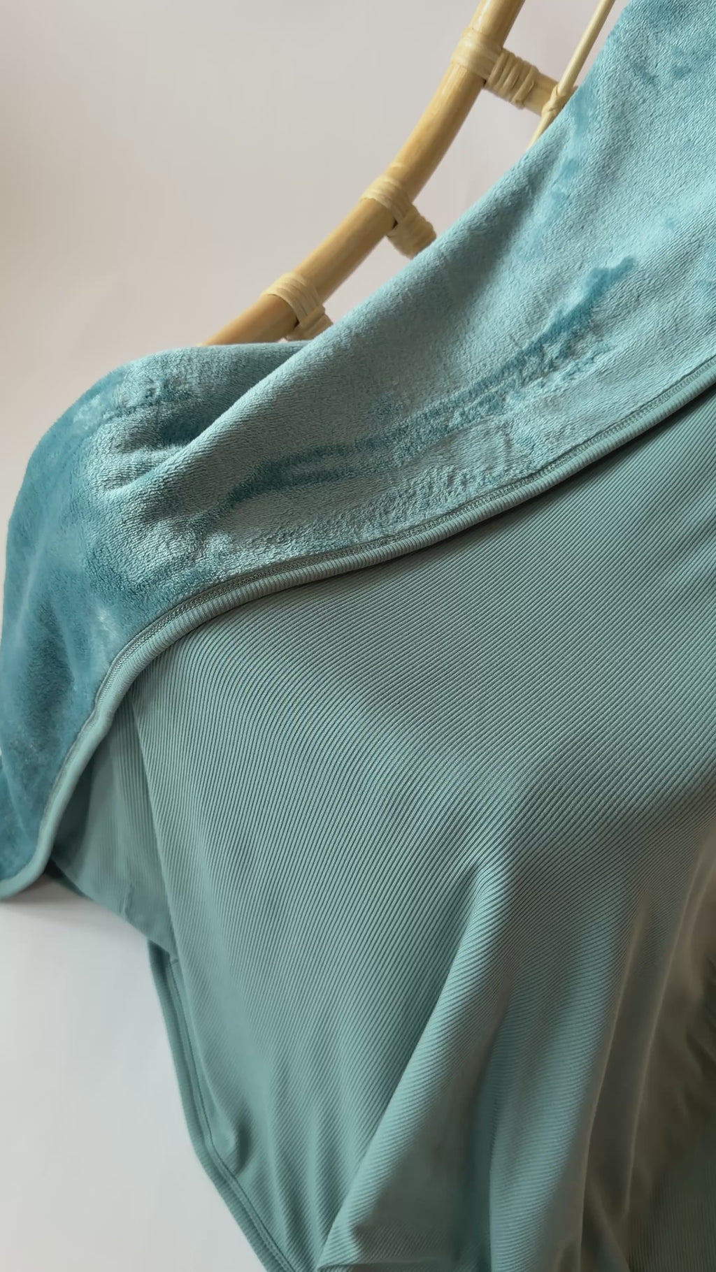 Glacier Blue Small Ribbed Toddler Blanket