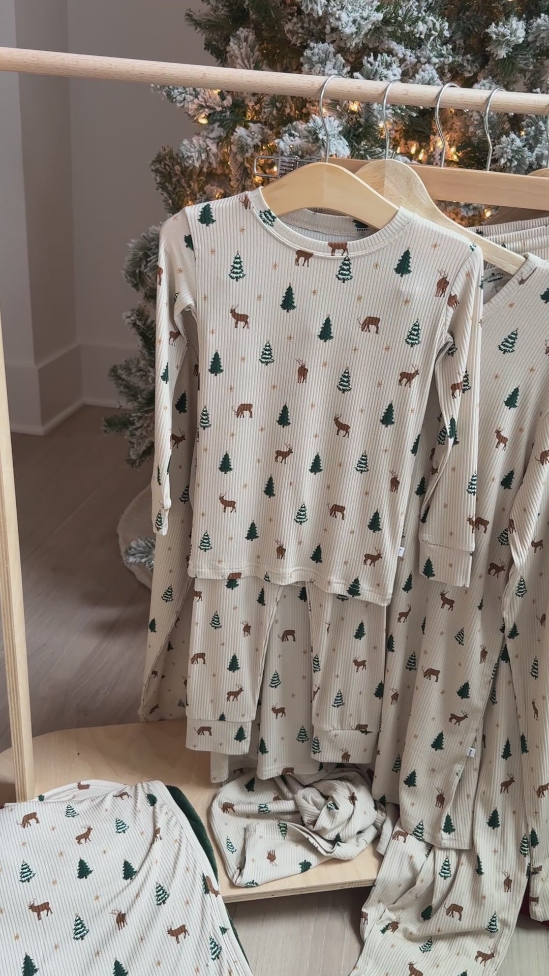 Reindeer Forest Small Ribbed Two-Piece Set