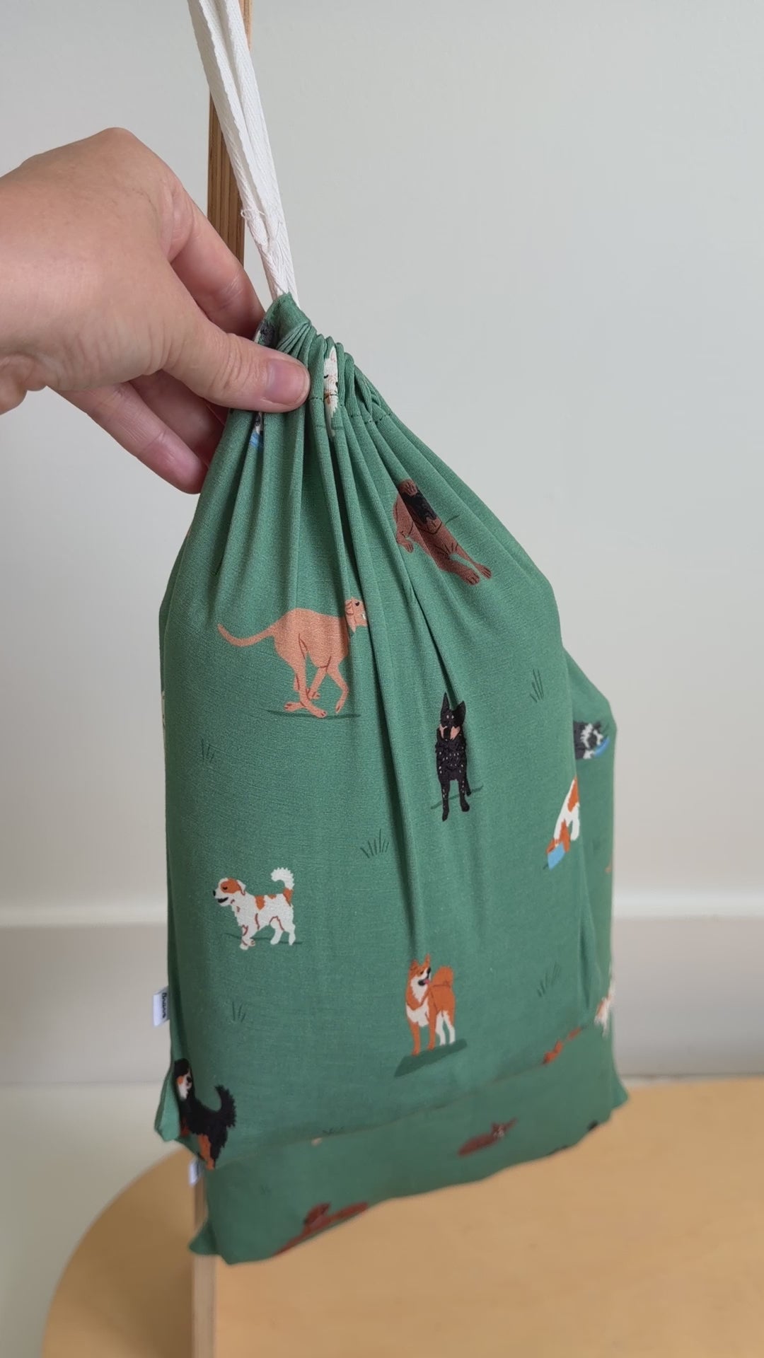 Dogs Green Twin Sheet With Pillow Case