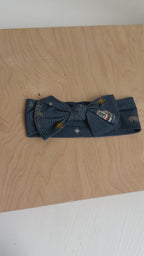 Nativity Blue Small Ribbed Bow