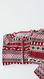 Christmas Sweater Stripe Small Ribbed Two-Piece Set