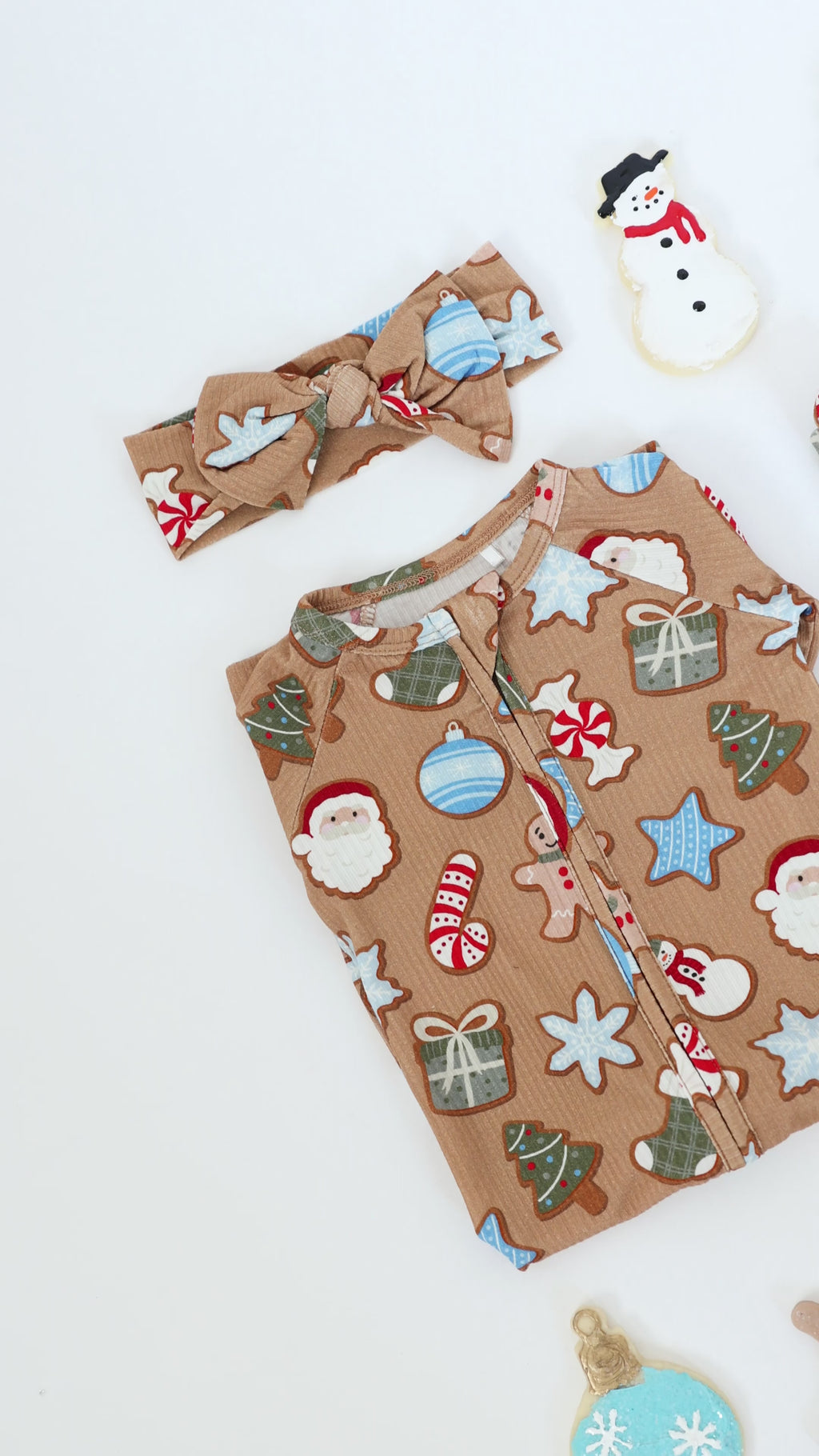 Sugar Cookies Small Ribbed Zip Romper