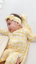 Yellow Gingham Tulip Sleep Sack (1.0 TOG)