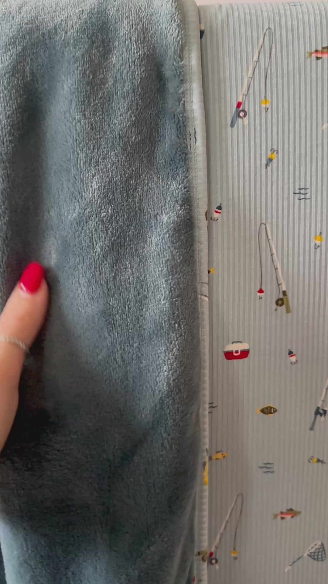 Gone Fishing Small Ribbed Adult Blanket