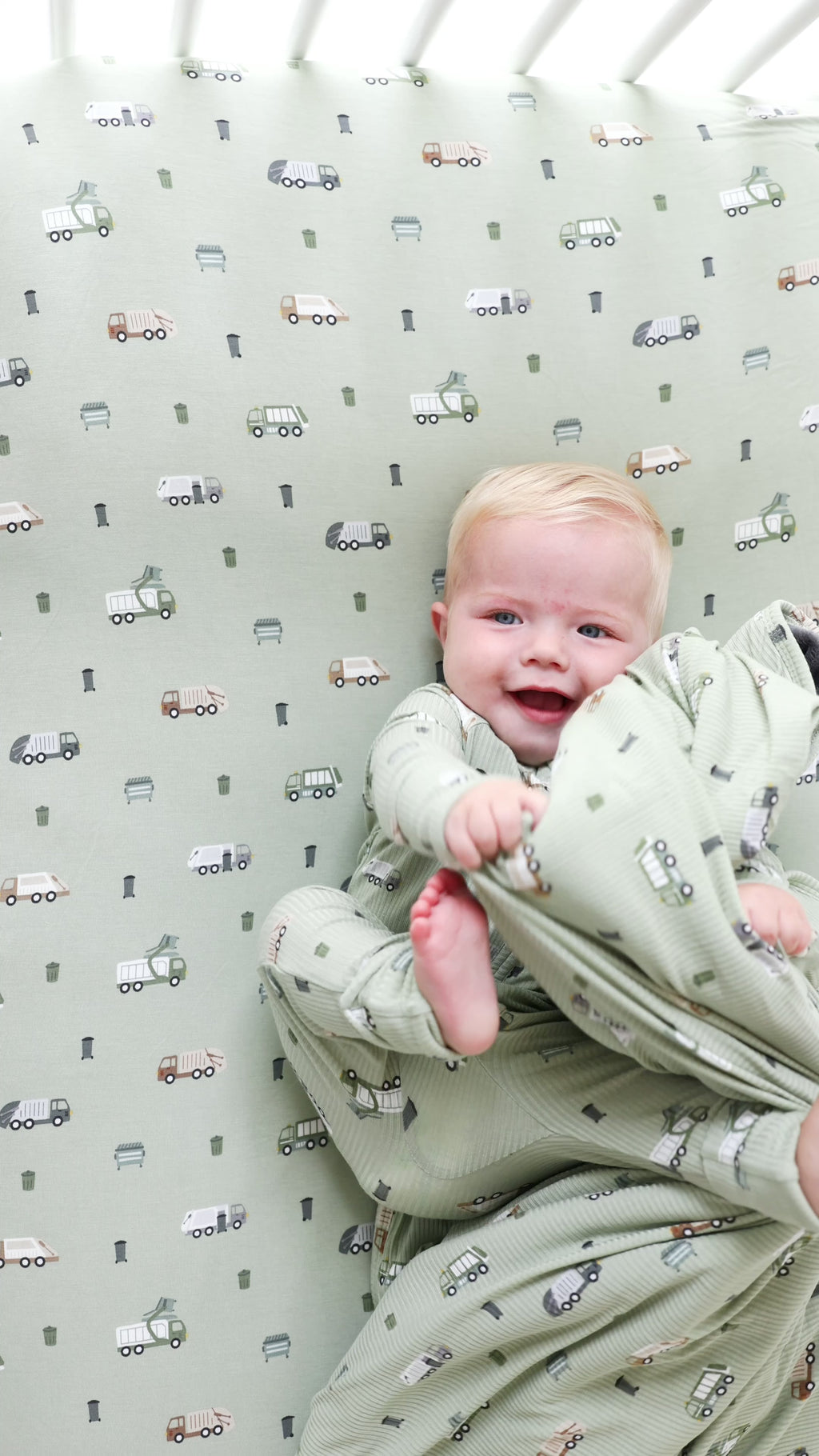 Trash Trucks Small Ribbed Toddler Blanket