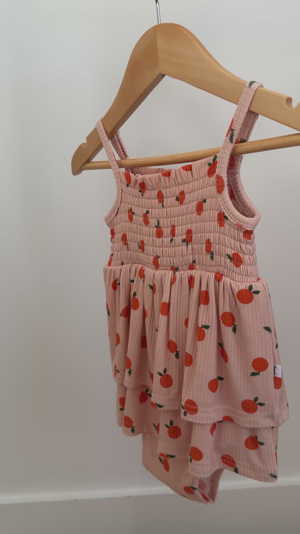 Oranges Small Ribbed Ruffle Romper