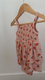 Oranges Small Ribbed Ruffle Romper