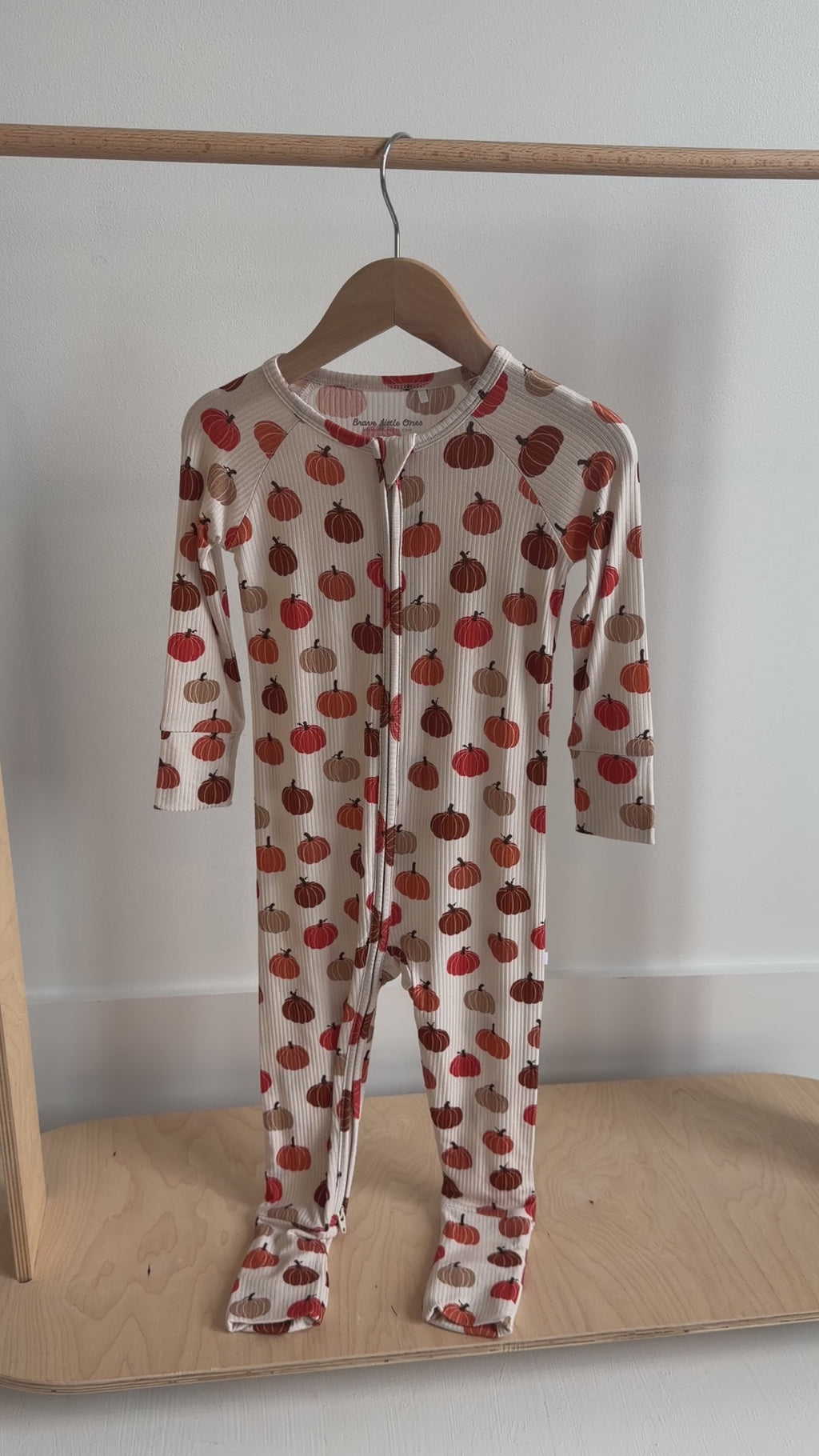 Big Pumpkins Small Ribbed Zip Romper