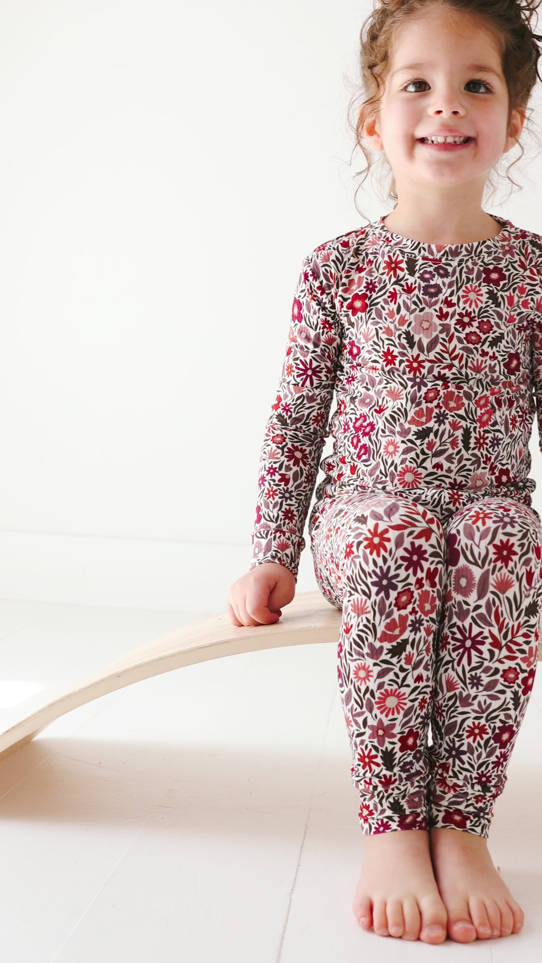 Fall Blooms Small Ribbed Two-Piece Set