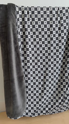Checkered Lightning Bolt Small Ribbed Toddler Blanket
