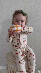 Pumpkin Patch Small Ribbed Zip Romper