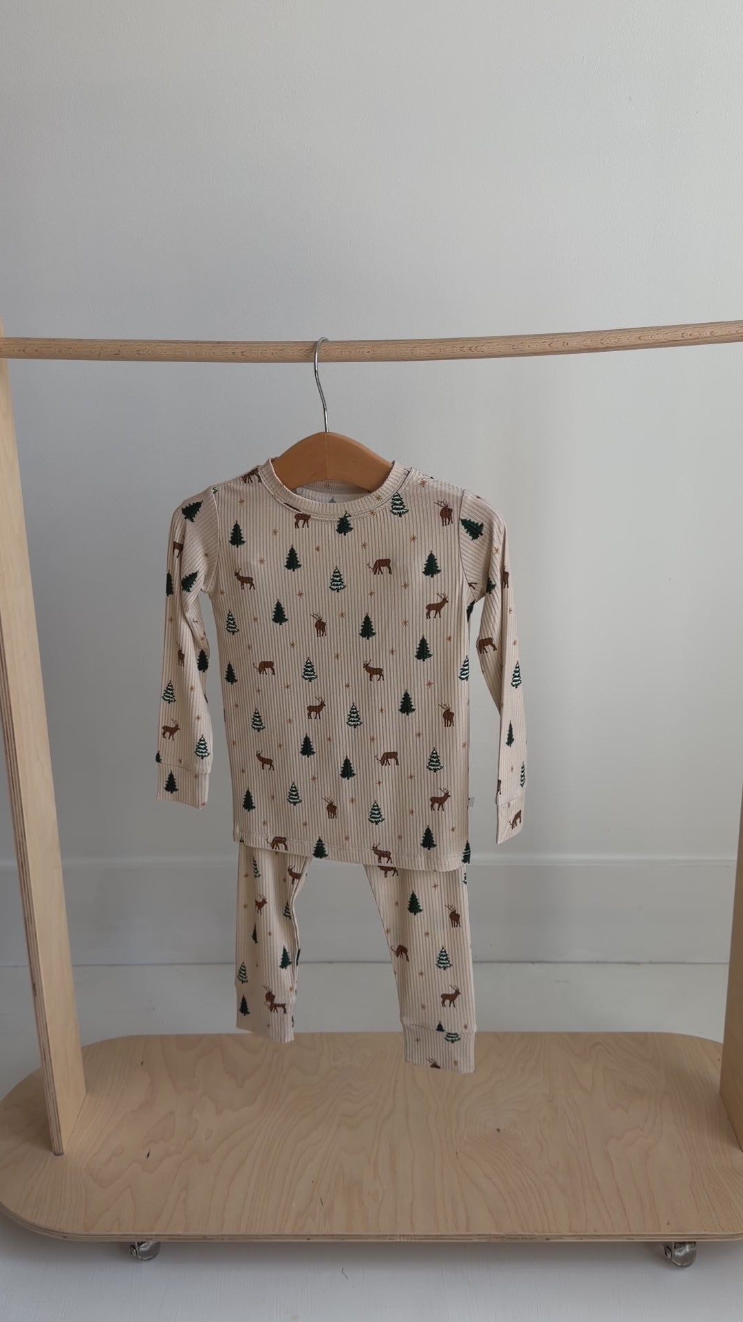Reindeer Forest Small Ribbed Two-Piece Set