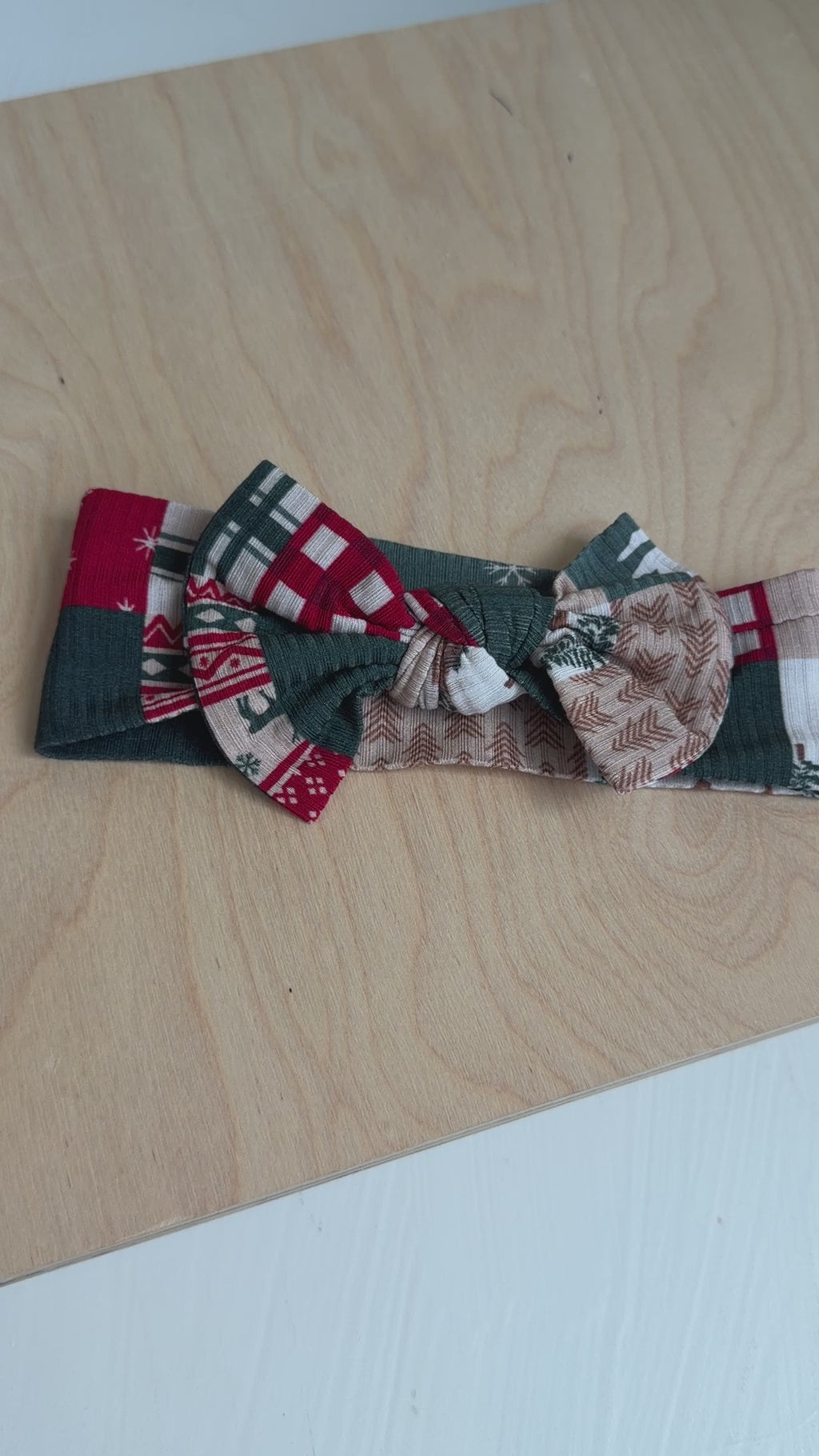 Patchwork Small Ribbed Bow