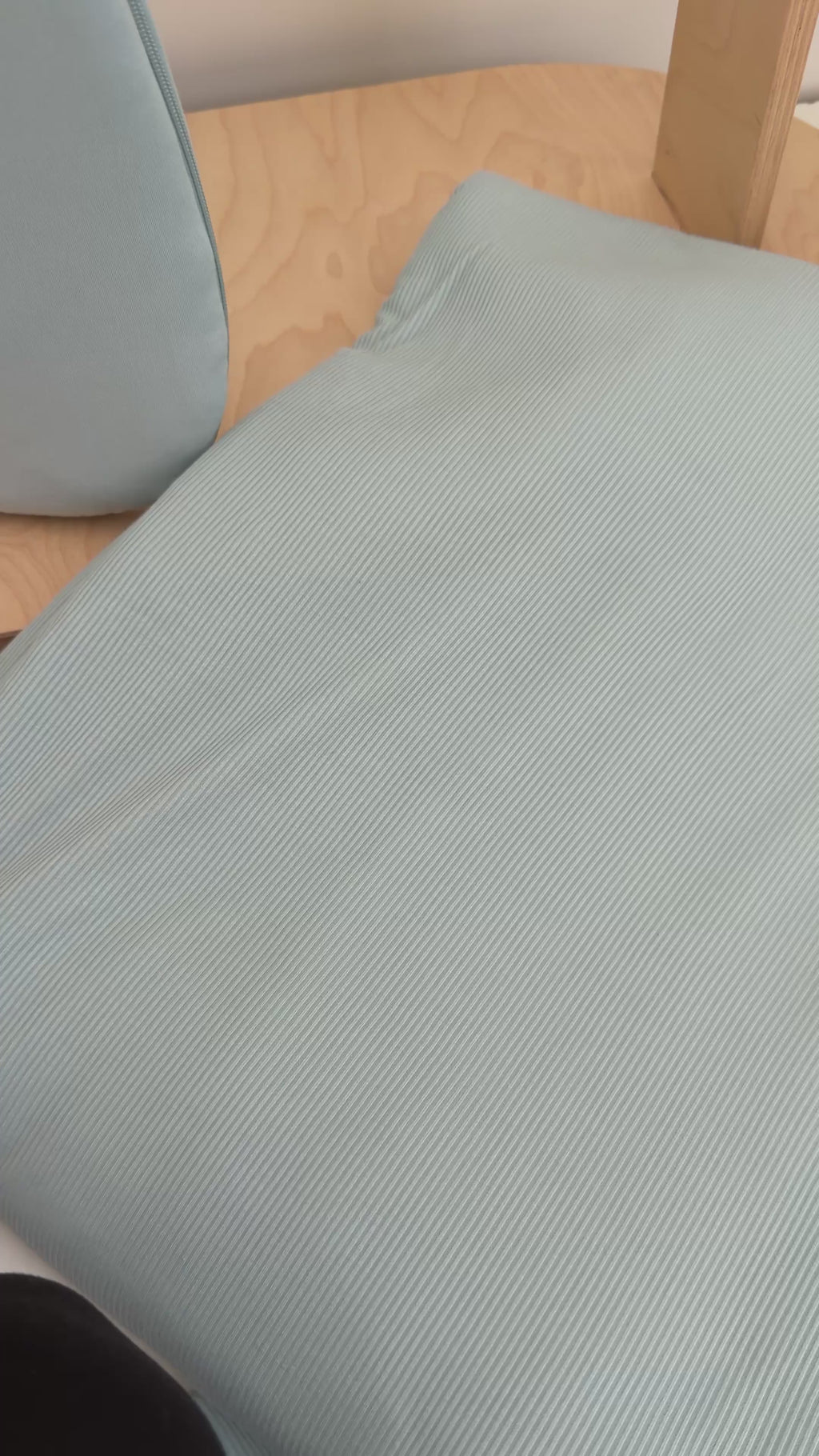 Harbor Blue Small Ribbed Adult Blanket