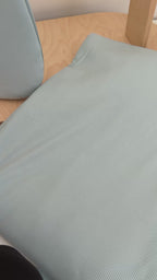 Harbor Blue Small Ribbed Adult Blanket