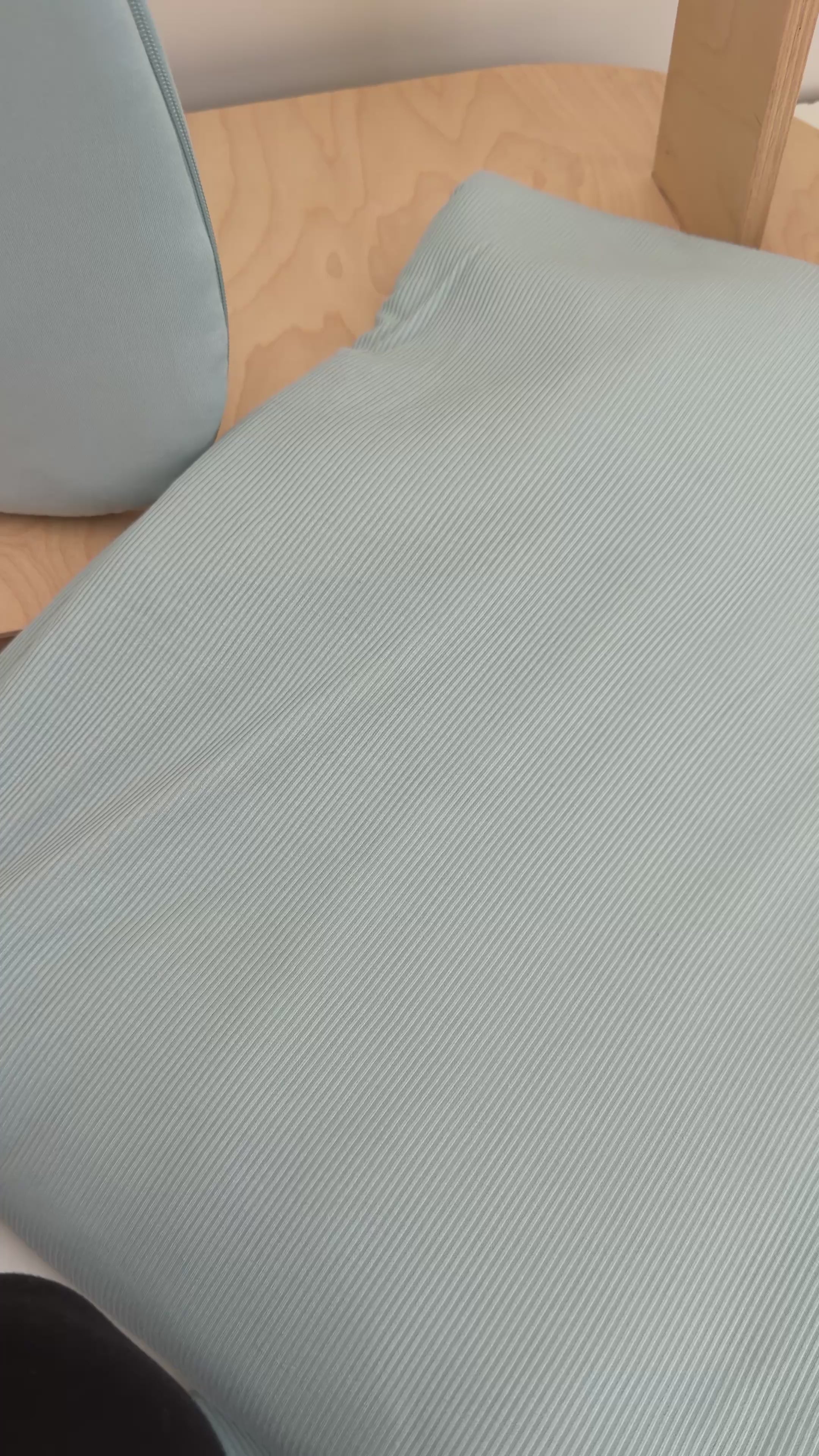 Harbor Blue Small Ribbed Adult Blanket