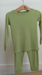 Tarragon Green Small Ribbed Two-Piece Set