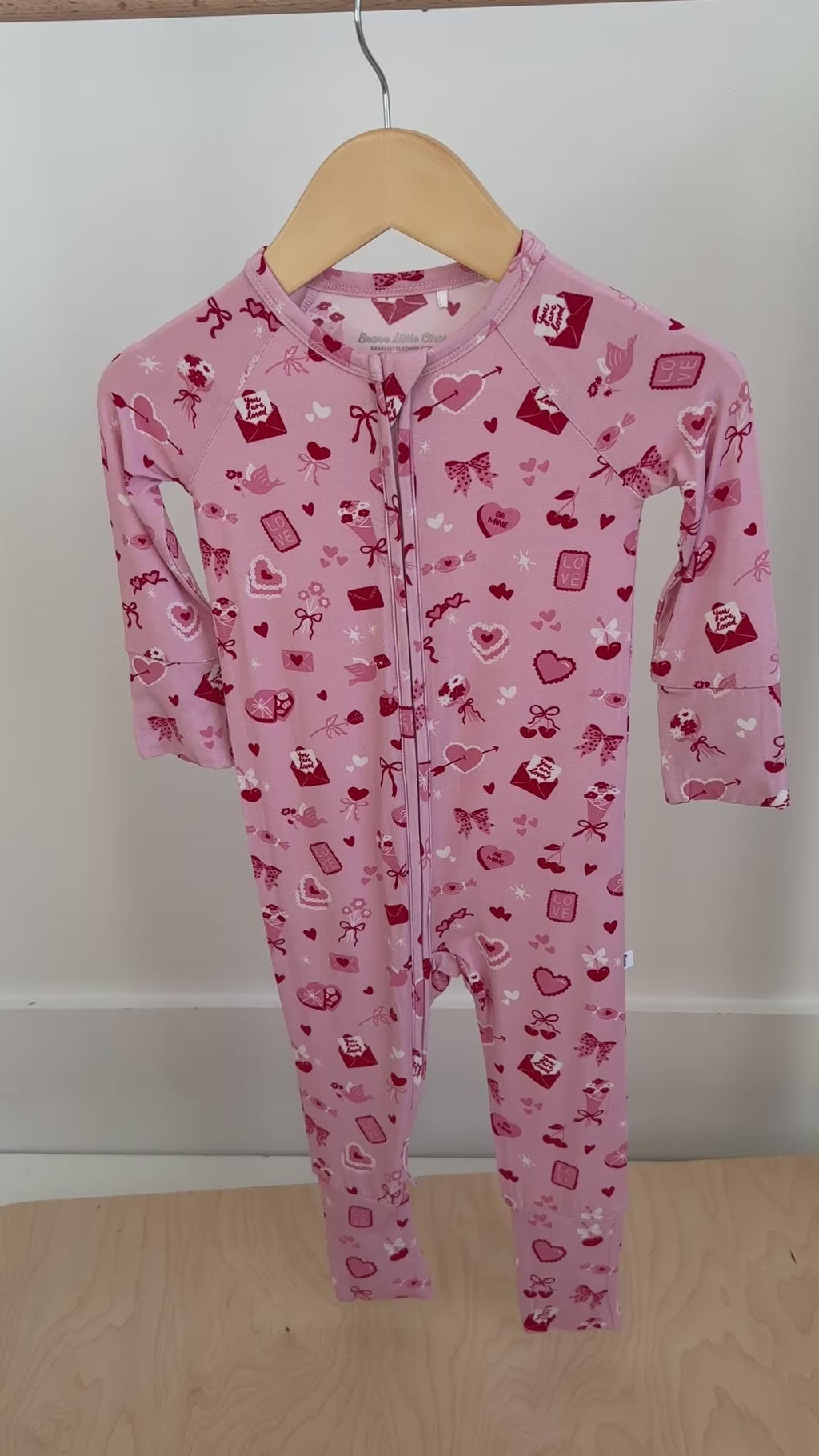 Dear Valentine Zip Romper