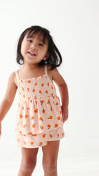 Oranges Small Ribbed Ruffle Romper