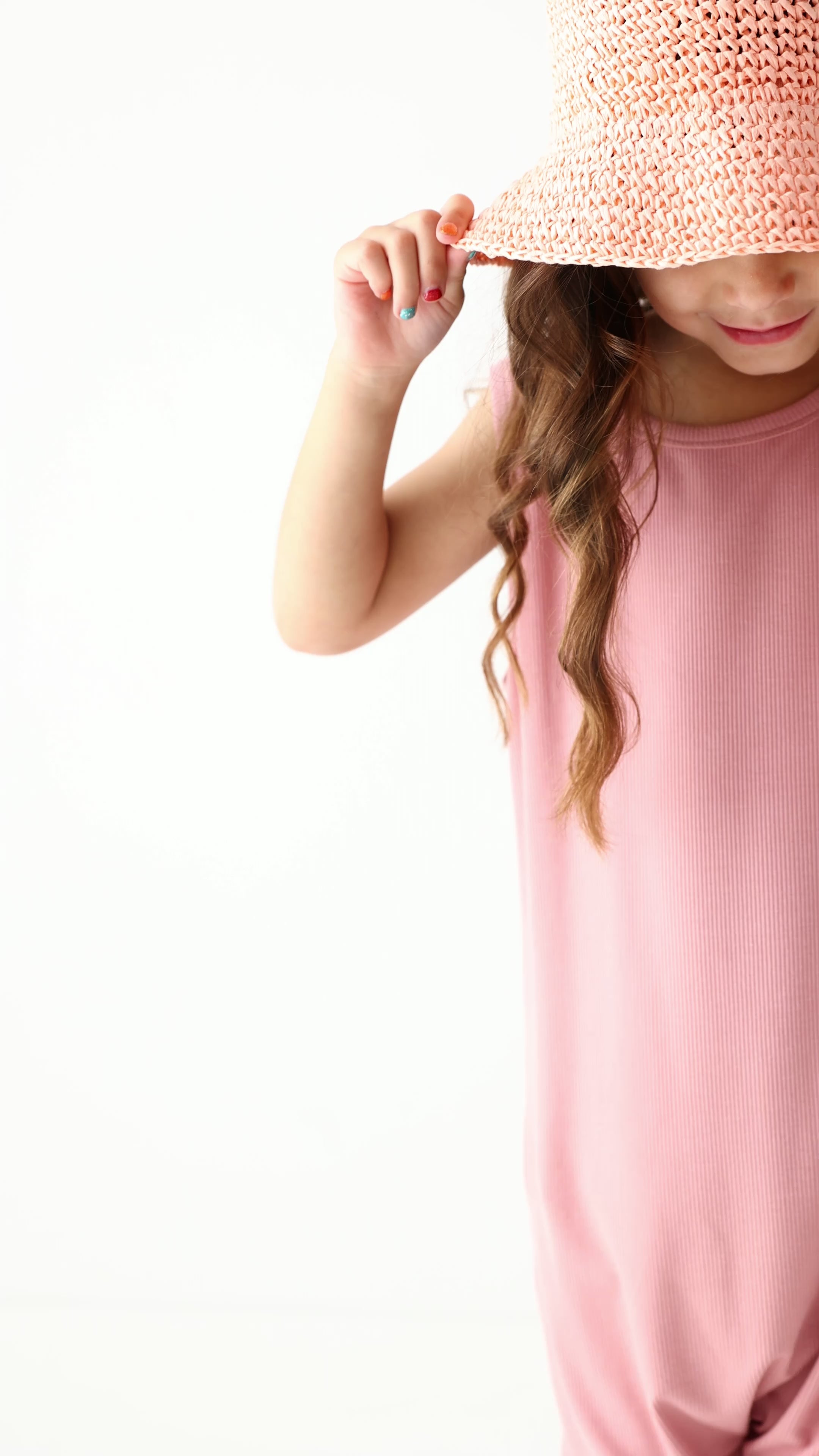 Mauve Small Ribbed Harem Romper