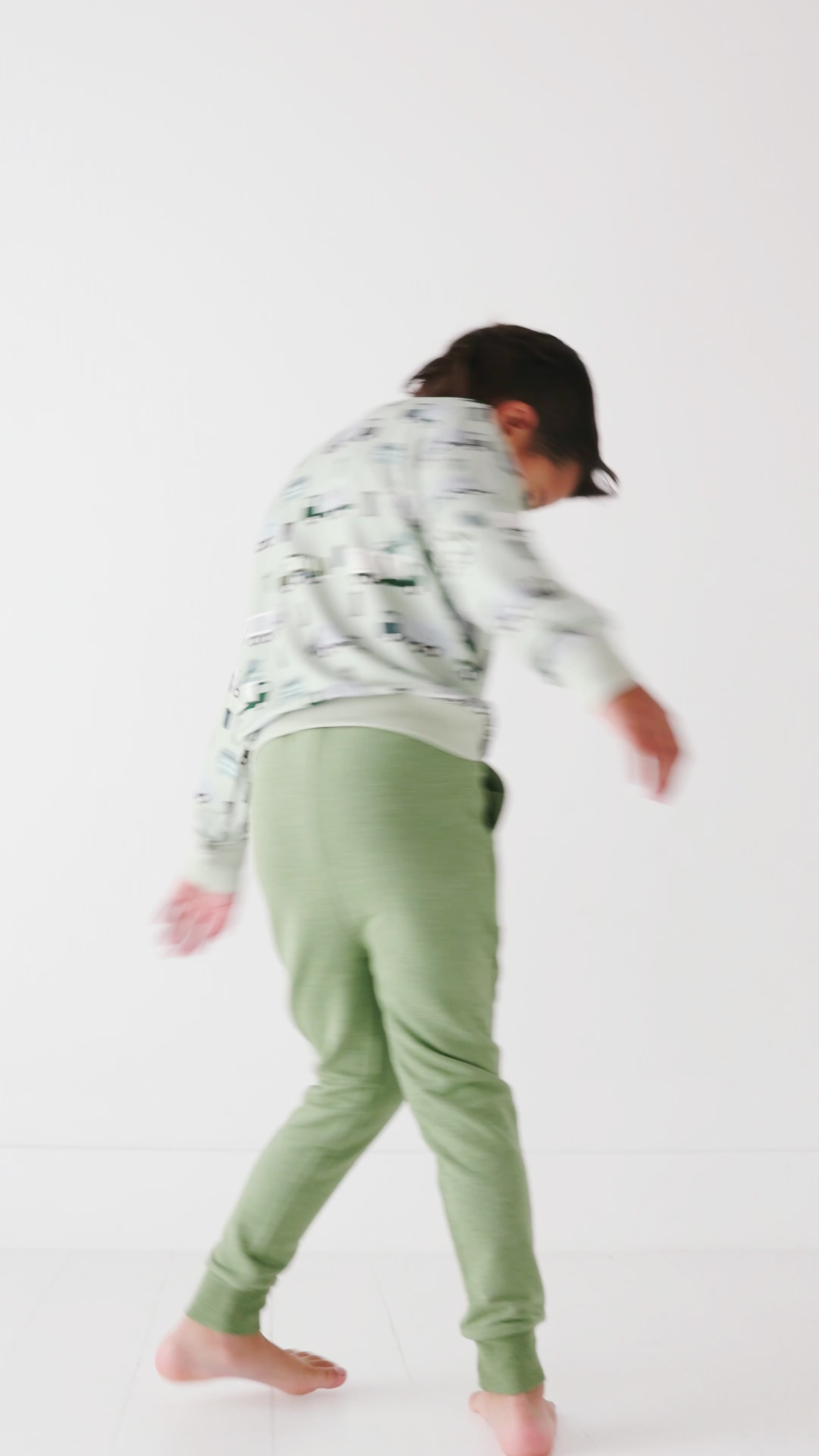 Heather Sage Bamboo French Terry Joggers