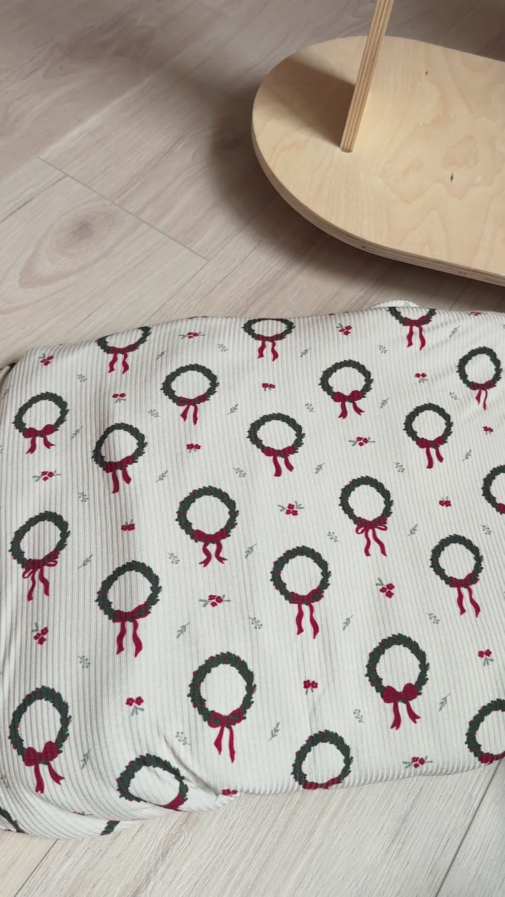 Christmas Wreaths Small Ribbed Toddler Blanket