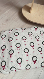 Christmas Wreaths Small Ribbed Toddler Blanket