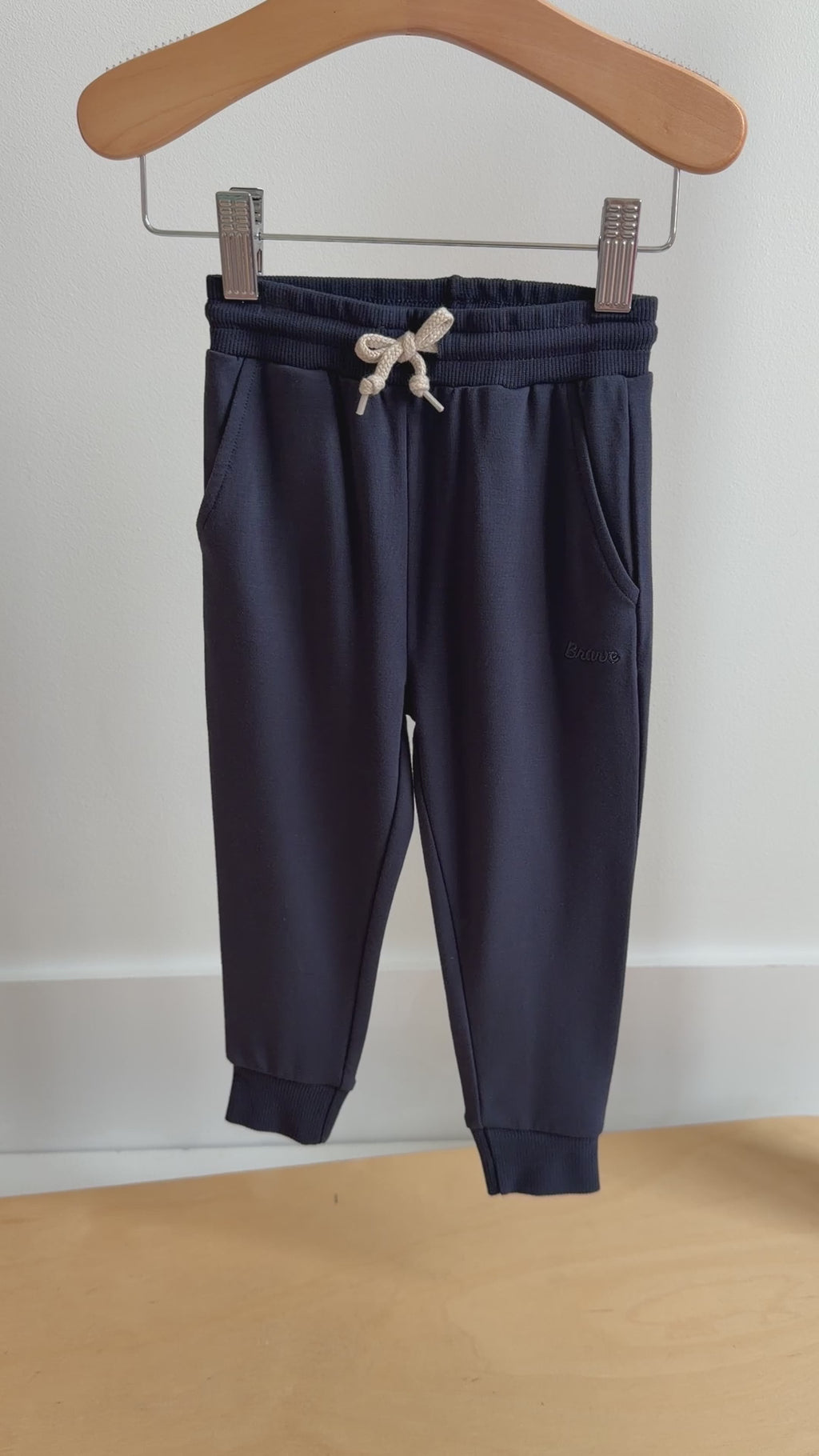 Dark Navy Bamboo French Terry Joggers