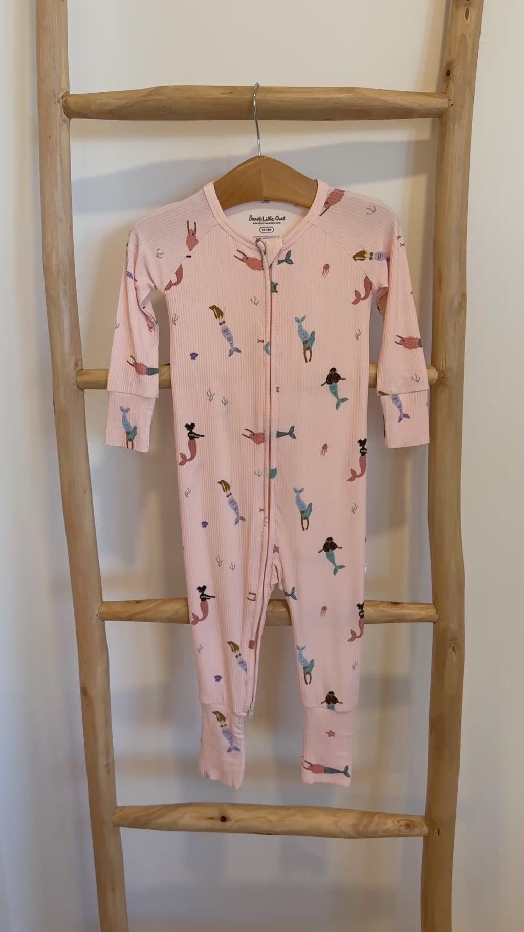 Mermaids Small Ribbed Zip Romper