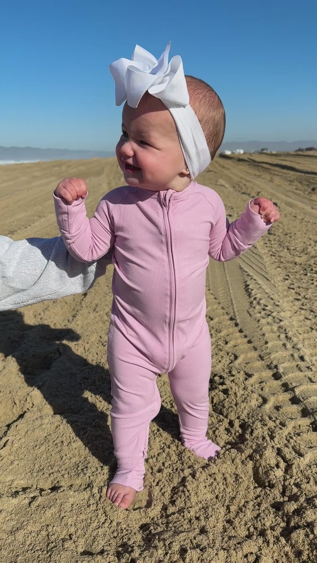 Lilac Mist Small Ribbed Zip Romper