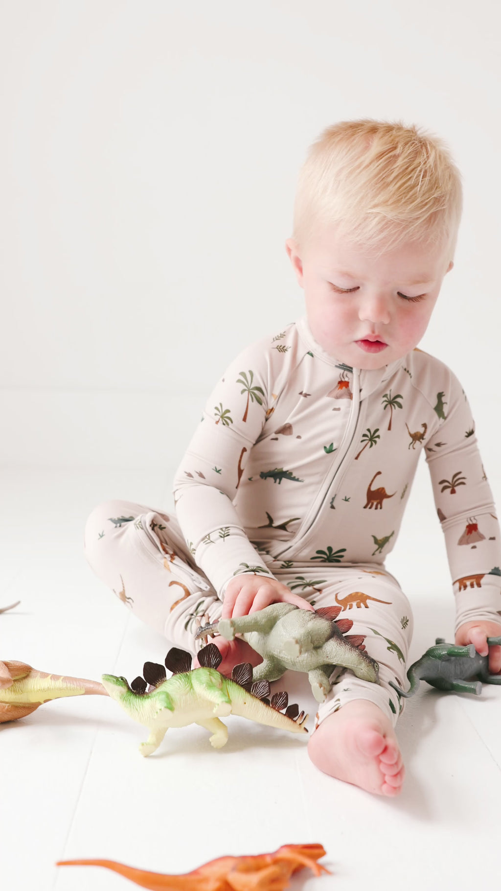 Prehistoric Dinosaurs Zip Romper