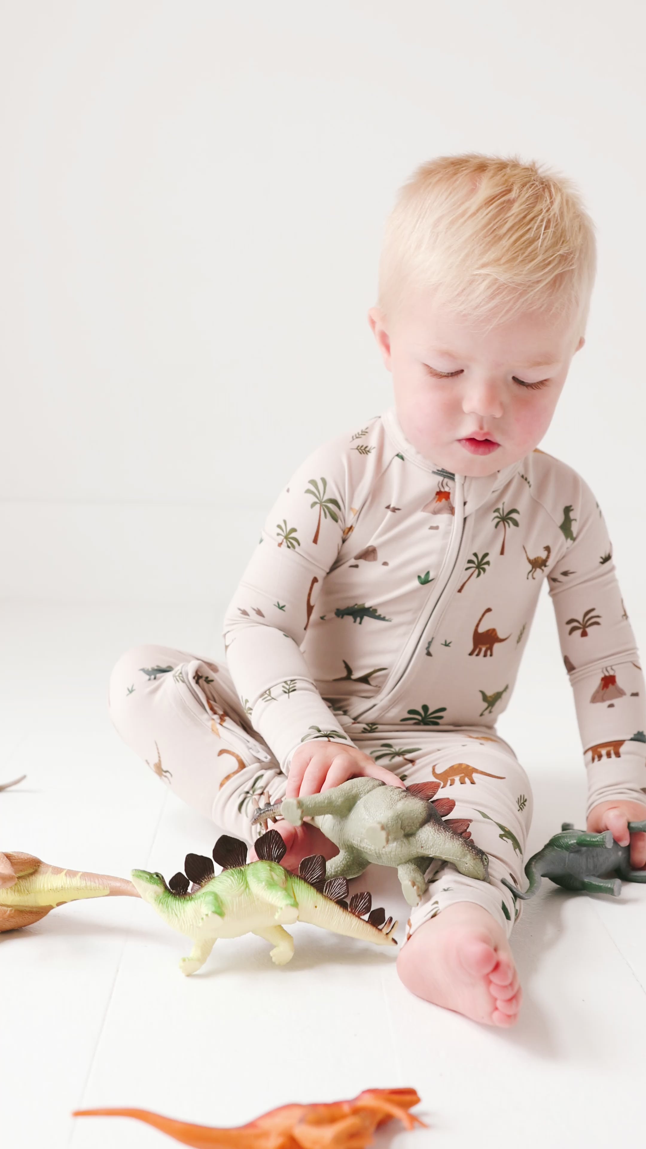 Prehistoric Dinosaurs Zip Romper