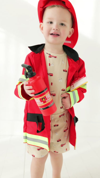 Firetrucks Shorts Two-Piece Set