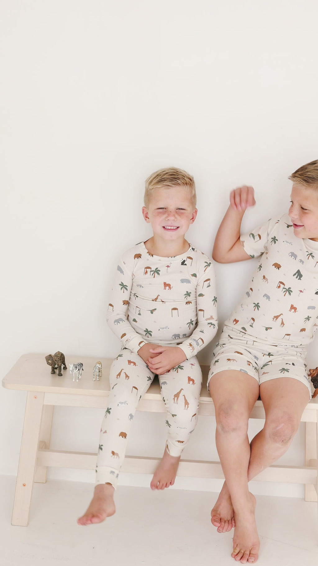 Zoo Day Small Ribbed Shorts Two-Piece Set