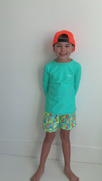 Neon Turquoise Rash Guard