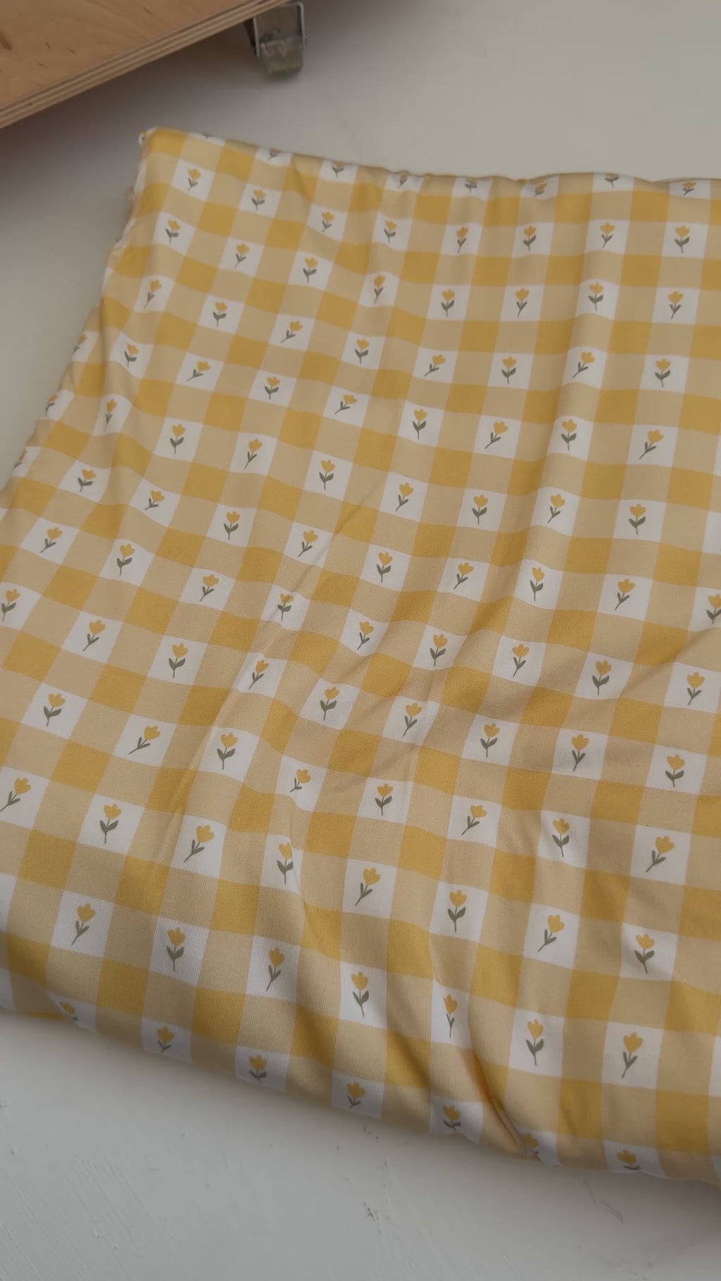 Yellow Gingham Tulip Youth Blanket