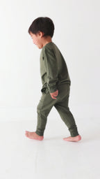 Olive Bamboo French Terry Joggers