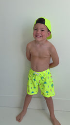 Neon Yellow Surfside Swim Trunks