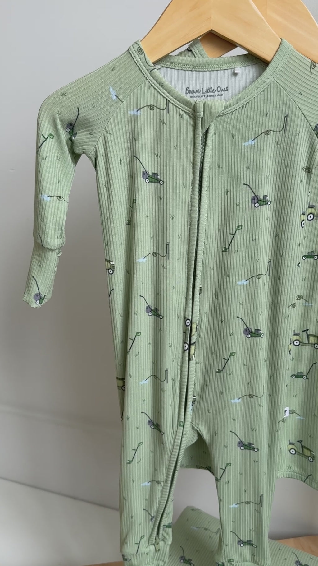 Lawn Mowers Small Ribbed Zip Romper