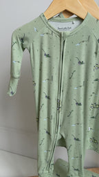 Lawn Mowers Small Ribbed Zip Romper